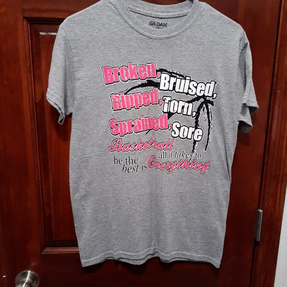 Gildan Basketball Get A Grip Women's T Shirt - Size Small